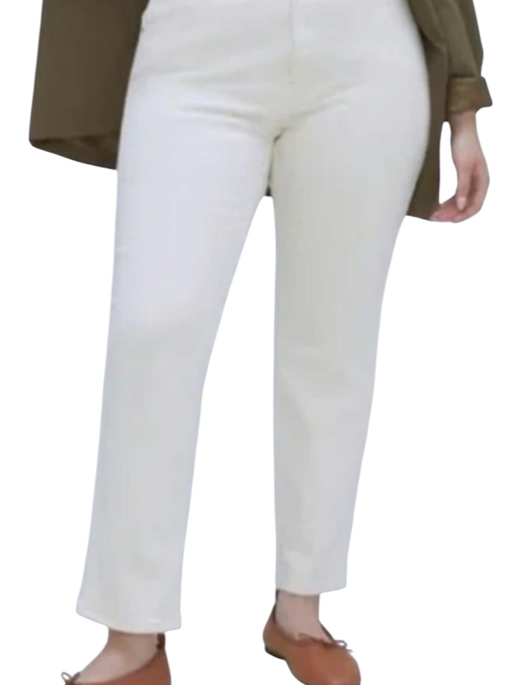 Everlane The Curvy Cheeky Jean in white - Picture 2 of 12